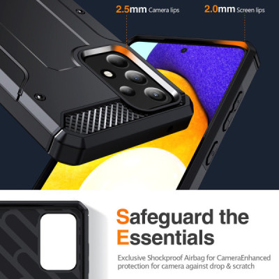 Husa pentru Samsung Galaxy A53 5G - Techsuit Hybrid Armor Kickstand - Black - 5
