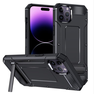 Husa pentru iPhone 14 Pro Max - Techsuit Hybrid Armor Kickstand - Black - 1