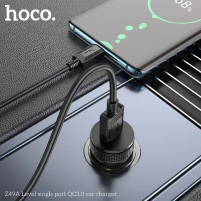 Incarcator de Smartphone pentru Masina Fast Charging, 18W - Hoco (Z49A) - Black - 5