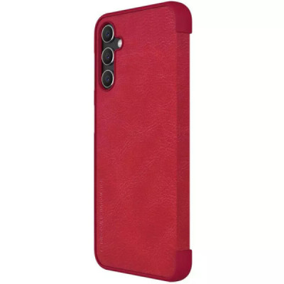 Husa pentru Samsung Galaxy A14 4G / 5G - Nillkin QIN Leather PRO Case - Red - 2