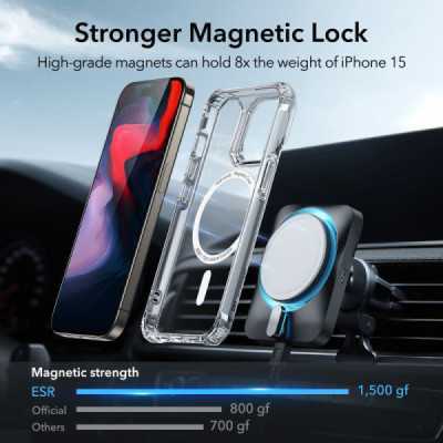 Husa pentru iPhone 15 Pro Max - ESR Air Armor HaloLock - Clear - 3