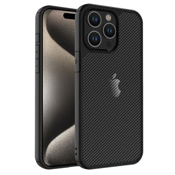Husa pentru iPhone 15 Pro Max - Techsuit CarbonFuse - Black