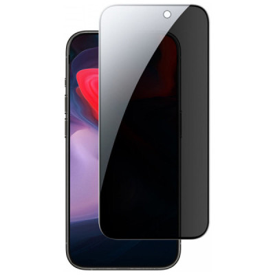 Folie pentru iPhone 15 Pro Max - Tempered Glass Privacy - Black - 2