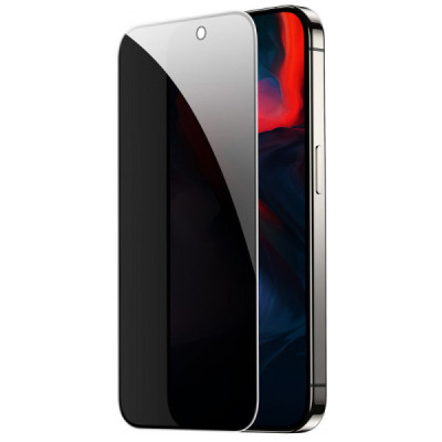 Folie pentru iPhone 15 Pro Max - Tempered Glass Privacy - Black - 4