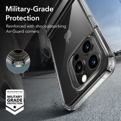 Husa pentru iPhone 15 Pro Max - ESR Air Shield Boost Kickstand - Clear - 3