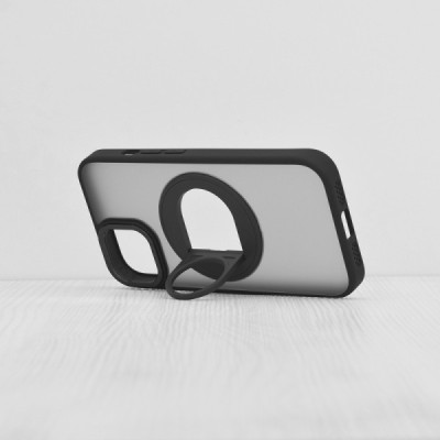 Husa pentru iPhone 15 - Techsuit MagSafe Ghost Holder Series - Matte Black - 3