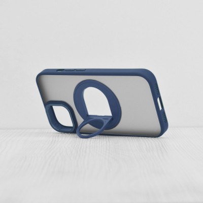 Husa pentru iPhone 15 - Techsuit MagSafe Ghost Holder Series - Matte Blue - 3