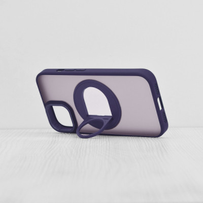 Husa pentru iPhone 15 - Techsuit MagSafe Ghost Holder Series - Matte Purple - 3