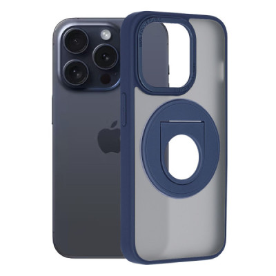 Husa pentru iPhone 15 Pro - Techsuit MagSafe Ghost Holder Series - Matte Blue - 2