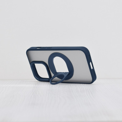 Husa pentru iPhone 15 Pro - Techsuit MagSafe Ghost Holder Series - Matte Blue - 3