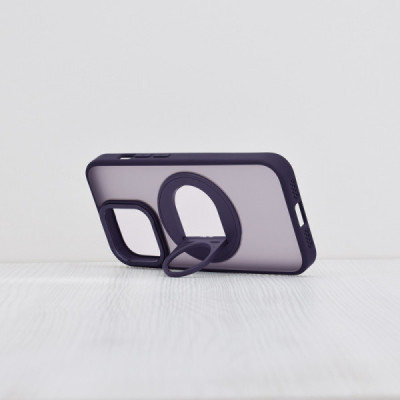 Husa pentru iPhone 15 Pro - Techsuit MagSafe Ghost Holder Series - Matte Purple - 3