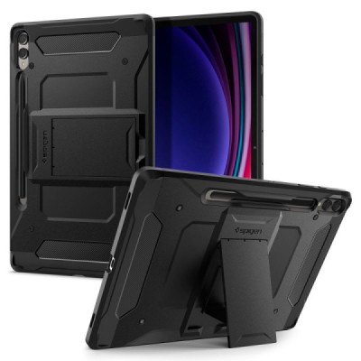 Husa pentru Samsung Galaxy Tab S9 Plus - Spigen Tough Armor Pro - Black - 1
