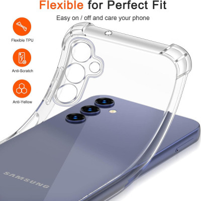 Husa pentru Samsung Galaxy A14 4G / A14 5G - Techsuit Shockproof Clear Silicone - Clear - 2