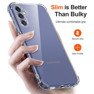 Husa pentru Samsung Galaxy A14 4G / A14 5G - Techsuit Shockproof Clear Silicone - Clear - 5