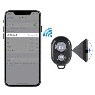 Telecomanda Selfie Stick - Techsuit Bluetooth Control (RMC-01) - Black - 4