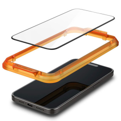 Folie pentru iPhone 15 Pro Max (set 2) - Spigen Glas.TR Align Master - Black - 3
