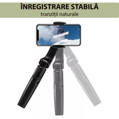 Selfie Stick Gimbal Stabil Bluetooth, 54cm - Spigen Tripod Mount and Gimbal Stabilizer (S610W) - Black - 3