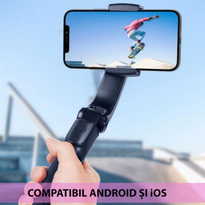 Selfie Stick Gimbal Stabil Bluetooth, 54cm - Spigen Tripod Mount and Gimbal Stabilizer (S610W) - Black - 4