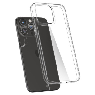 Husa pentru iPhone 15 Pro - Spigen Air Skin Hybrid - Crystal Clear - 4