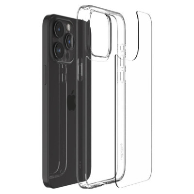 Husa pentru iPhone 15 Pro - Spigen Air Skin Hybrid - Crystal Clear - 7