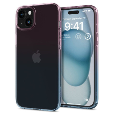 Husa pentru iPhone 15 - Spigen Liquid Crystal - Gradation Pink - 1