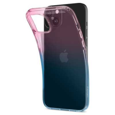 Husa pentru iPhone 15 - Spigen Liquid Crystal - Gradation Pink - 5