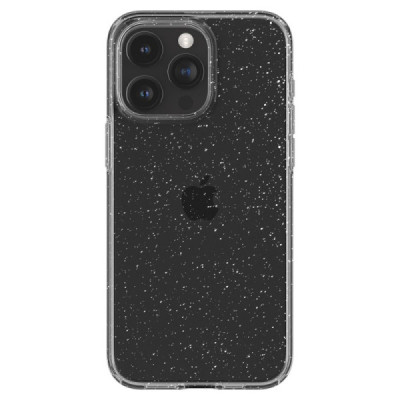 Huse pentru iPhone 15 Pro - Spigen Liquid Crystal Glitter - Crystal Quartz - 2