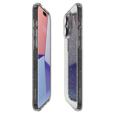 Huse pentru iPhone 15 Pro - Spigen Liquid Crystal Glitter - Crystal Quartz - 4