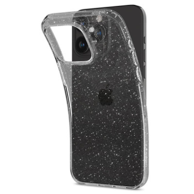 Huse pentru iPhone 15 Pro - Spigen Liquid Crystal Glitter - Crystal Quartz - 6