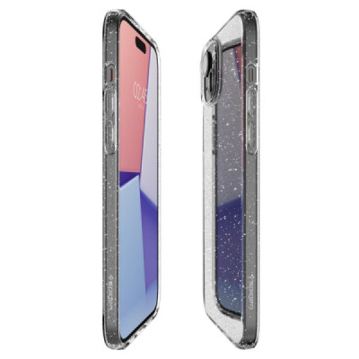 Huse pentru iPhone 15 Plus - Spigen Liquid Crystal Glitter - Crystal Quartz - 4