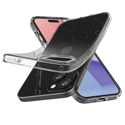 Huse pentru iPhone 15 Plus - Spigen Liquid Crystal Glitter - Crystal Quartz - 5