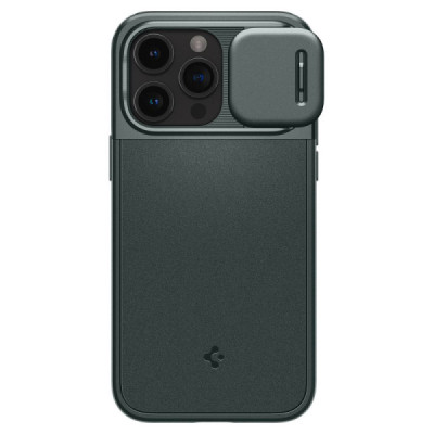 Husa iPhone 15 Pro Max - Spigen Optik Armor - Abyss Green - 2