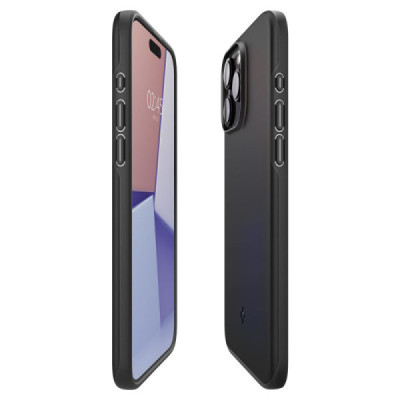 Husa pentru iPhone 15 Pro - Spigen Thin Fit - Black - 4