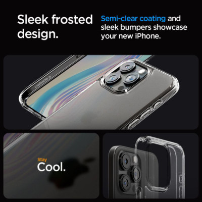 Husa pentru iPhone 15 Pro Max - Spigen Ultra Hybrid - Frost Clear - 6
