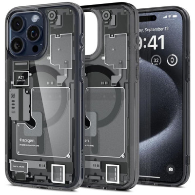 Husa pentru iPhone 15 Pro Max - Spigen Ultra Hybrid MagSafe Zero One - Black - 1