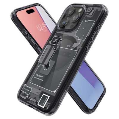 Husa pentru iPhone 15 Pro Max - Spigen Ultra Hybrid MagSafe Zero One - Black - 4