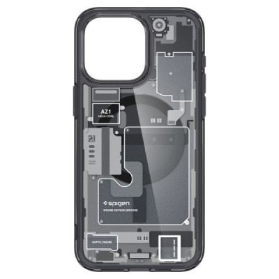 Husa pentru iPhone 15 Pro Max - Spigen Ultra Hybrid MagSafe Zero One - Black - 7