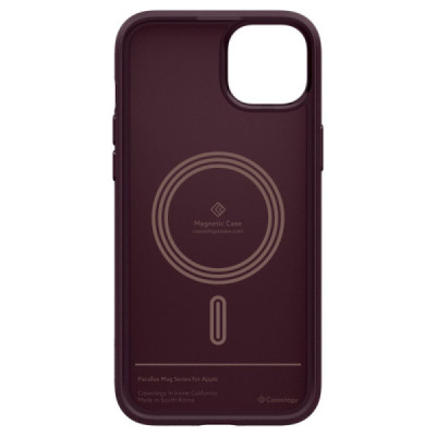 Husa pentru iPhone 15 - Spigen Caseology Parallax MagSafe - Burgundy - 7