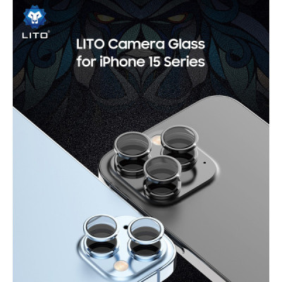 Folie pentru iPhone 15 / 15 Plus - Lito S+ Camera Glass Protector - Black - 2