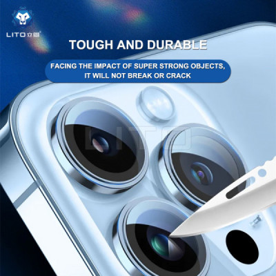 Folie pentru iPhone 15 / 15 Plus - Lito S+ Camera Glass Protector - Black - 5