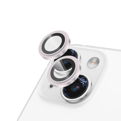 Folie pentru iPhone 15 / 15 Plus - Lito S+ Camera Glass Protector - Pink - 1