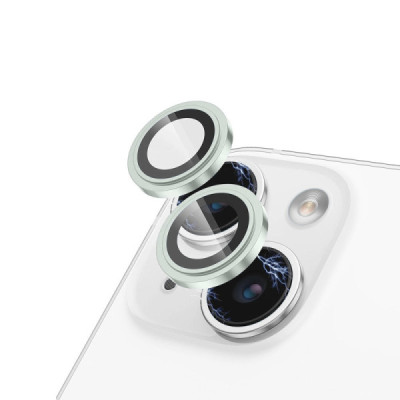 Folie pentru iPhone 15 / 15 Plus - Lito S+ Camera Glass Protector - Green - 1