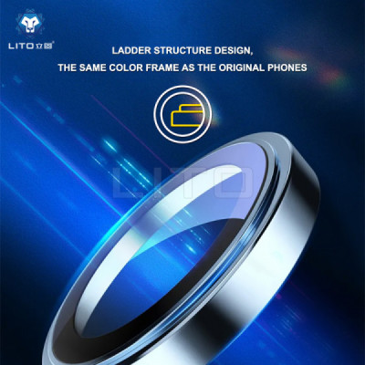 Folie pentru iPhone 15 / 15 Plus - Lito S+ Camera Glass Protector - Blue - 7