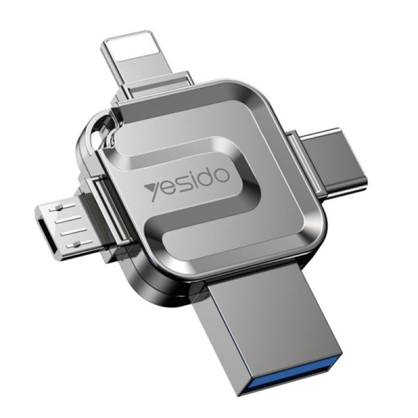 Stick Memorie, USB, Type-C, 256GB - Yesido (FL15) - Grey