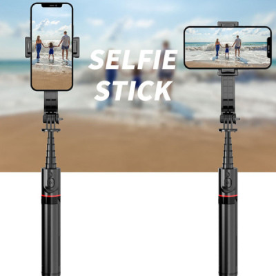 Selfie Stick Trepied Stabil, Portabil, 106cm - Techsuit L12 - Black - 3