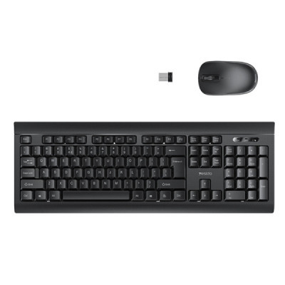 Yesido - Wireless Keyboard and Mouse Set (KB12) - Intelligent Hibernation, Plug&Play - Black - 1