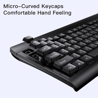 Yesido - Wireless Keyboard and Mouse Set (KB12) - Intelligent Hibernation, Plug&Play - Black - 5