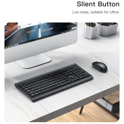 Yesido - Wireless Keyboard and Mouse Set (KB12) - Intelligent Hibernation, Plug&Play - Black - 8