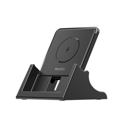 Yesido - Wireless Charger (DS15) - for Phone, Horizontal and Vertical Charging, 15W - Black - 1