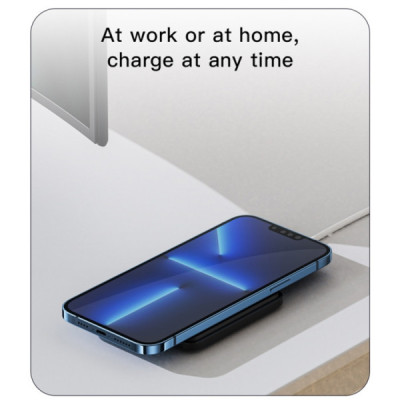 Yesido - Wireless Charger (DS15) - for Phone, Horizontal and Vertical Charging, 15W - Black - 8